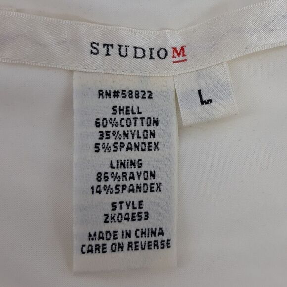 Studio M Boho Lace Sleeveless Scoop Neck Mini Dress Ivory Sz L - Picture 10 of 10